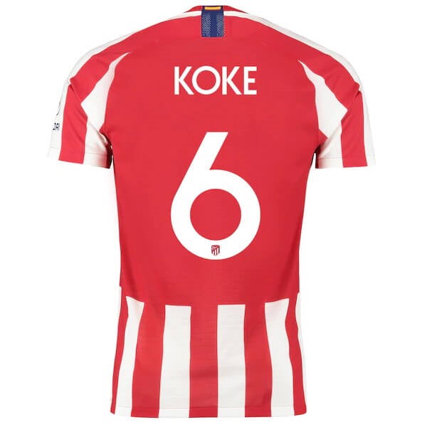 Thailande Maillot Football Atlético Madrid NO.6 Koke Domicile 2019-20 Rouge